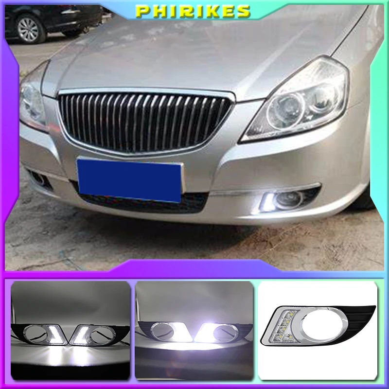 2PCS For Buick Excelle  2008-2012 Auto LED Daytime Light Running Light DRL Front Fog Lamp Day Light