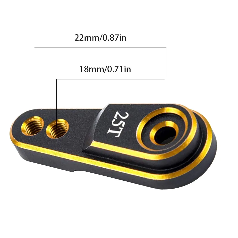 

2PCS 25T Servo Horn Arms Replaceable Servo Arm Horn For Futaba Savox Xcore TRX4 Aluminum Alloy Servo Arm With M3 Thread