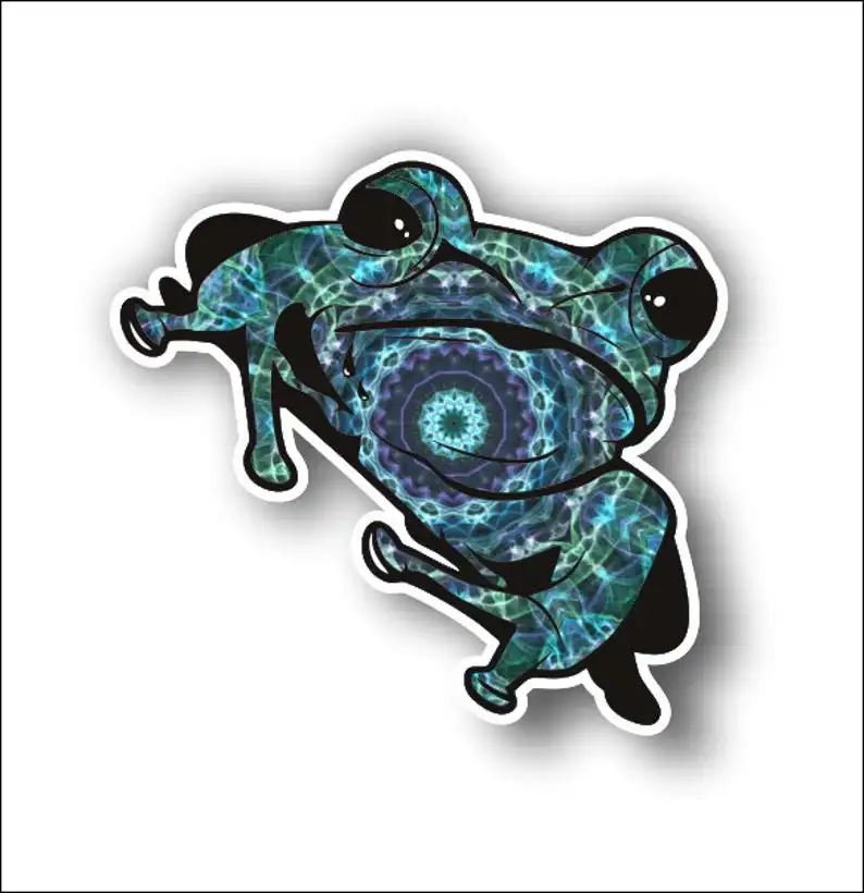 

blue green tree frog sticker / decal **Free Shipping**