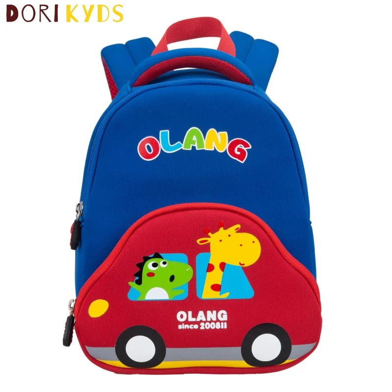 DORIKYDS 3D Cartoon Car Kids Backpack Baby Anti-lost Schoolbag Boys Girls Students Gift Animal Toddle Kids Bags Mochila Escolar