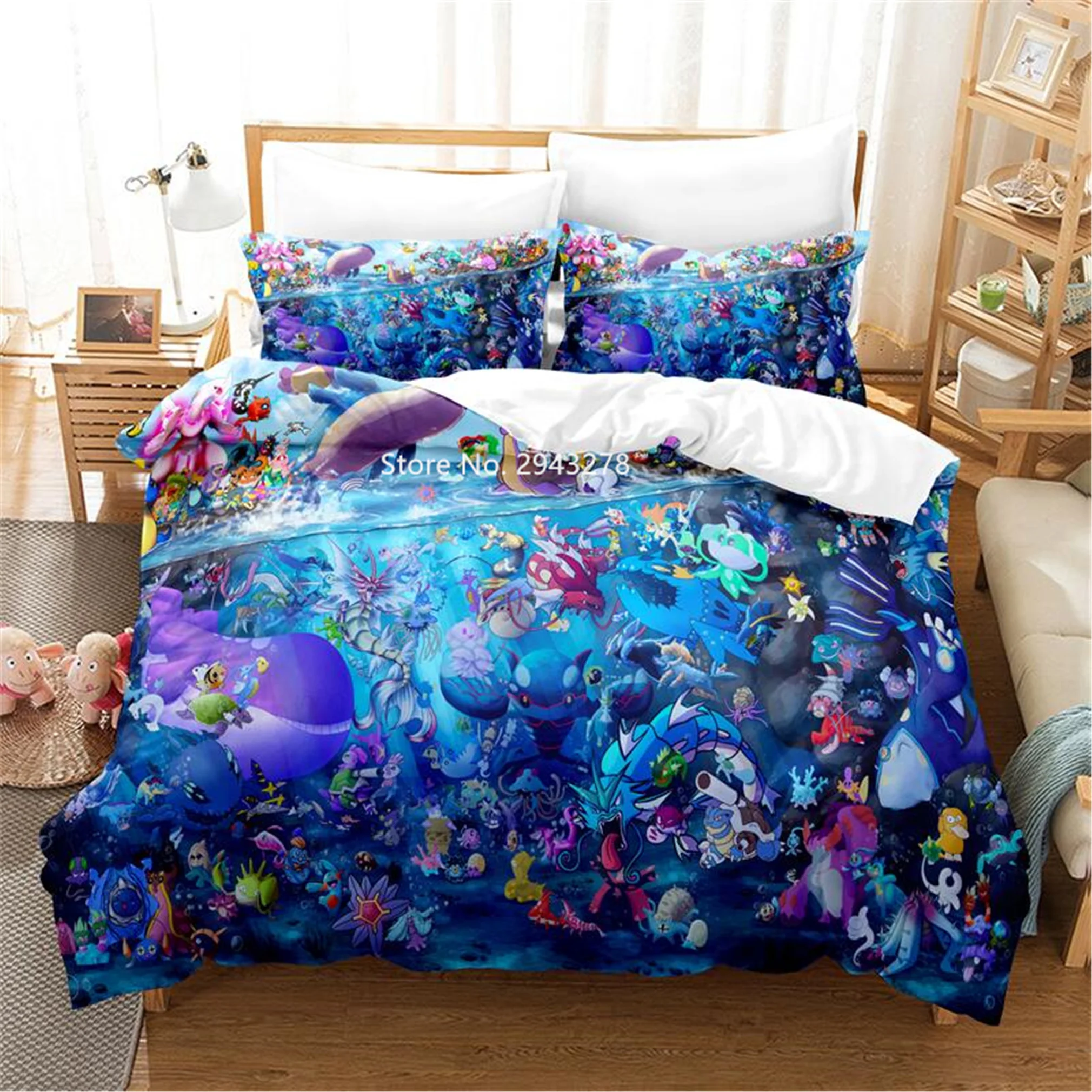 

Home Textile Cute Cartoon Cartoon Series 3D Printed Comfortable Duvet Comforter Pillowcase Children Bedding Bedroom Decoration