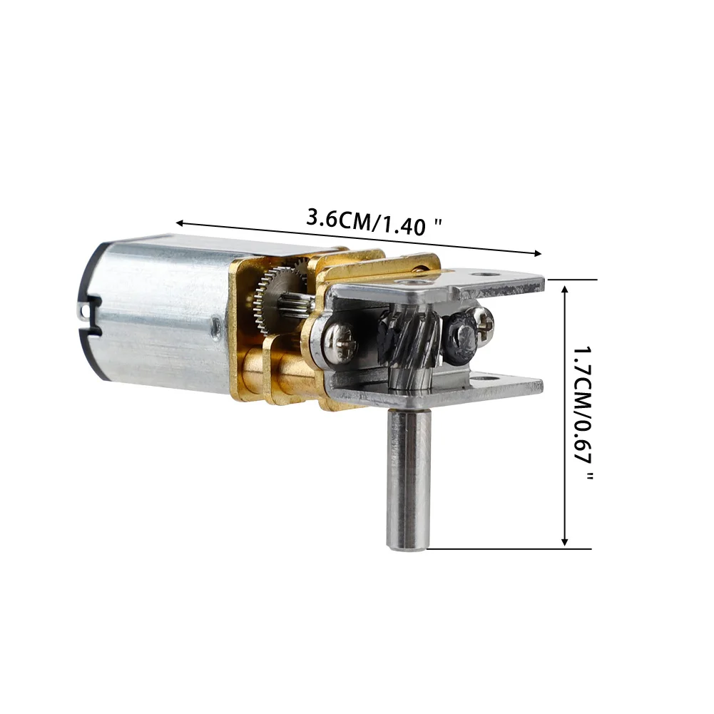 

GW12GA-4 Worm Gear Motor 6V 4RPM With Self-Locking Function Dimensions For Robot Model DIY Engine Industrial Application