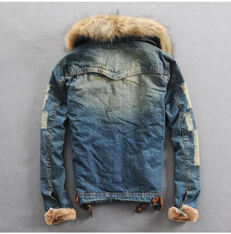 

Winter jacket men's warm jacket men's casual cotton denim jacket men's coat coat men