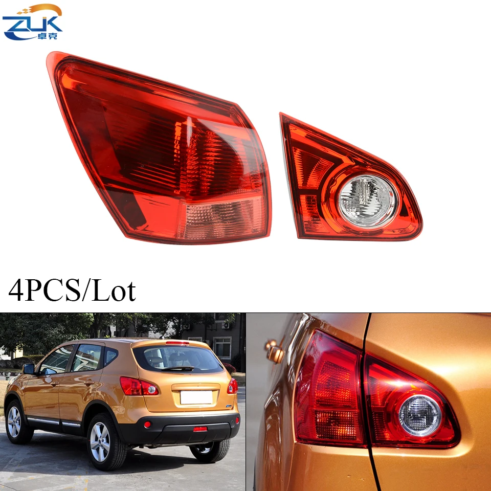 ZUK 4 шт./лот задний фонарь заднего фонаря для Nissan Qashqai Dualis J10 2008 2009 2010 2011 2012 2013 2014 | Отзывы и видеообзор