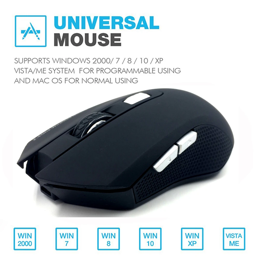 Беспроводная игровая мышь erlies 2 4 ГГц 6D 1600DPI | Компьютеры и офис