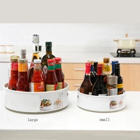360 rotating tray kitchen storage containers for spice jar snack food tray bathroom multifunctional non slip storage box