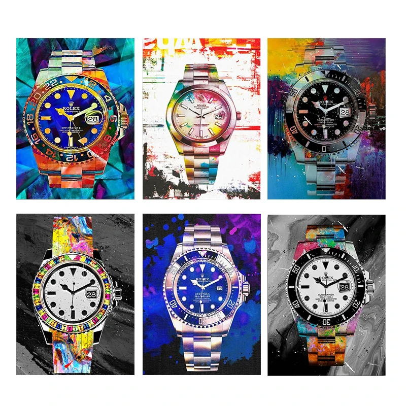 

Modern Nordic style color watch canvas painting art posters and prints printing mural pictures bedroom home wall decor cuadros
