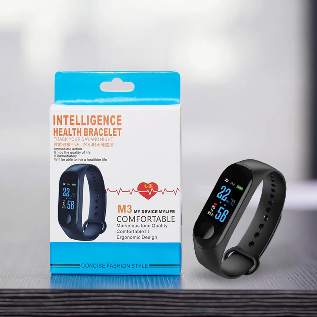 

2020 M3 Smart Wristband Color Screen Smart Band IP67 Waterproof Blood Pressure Heart Rate Activity Fitness Smart Bracelet