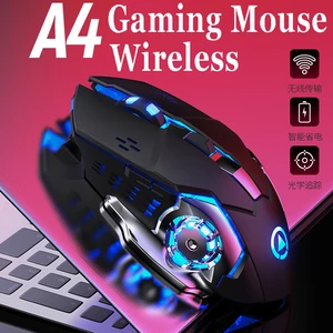 rechargeable wireless mouse for pc gamer gaming mice silent computer home office game competitive mause rgb glowing adjustable free global shipping