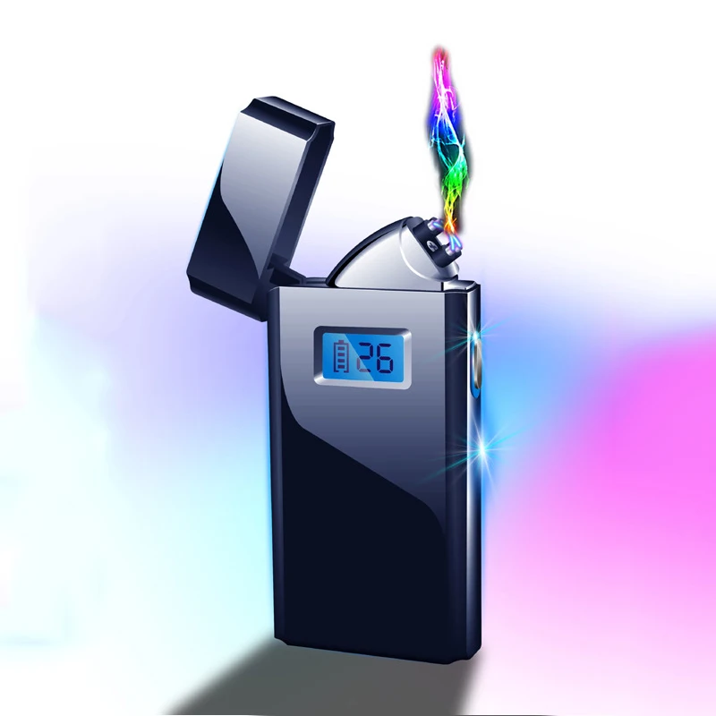 Новинка 2019 двойная беспламенная металлическая сигарета перезаряжаемая дуговая