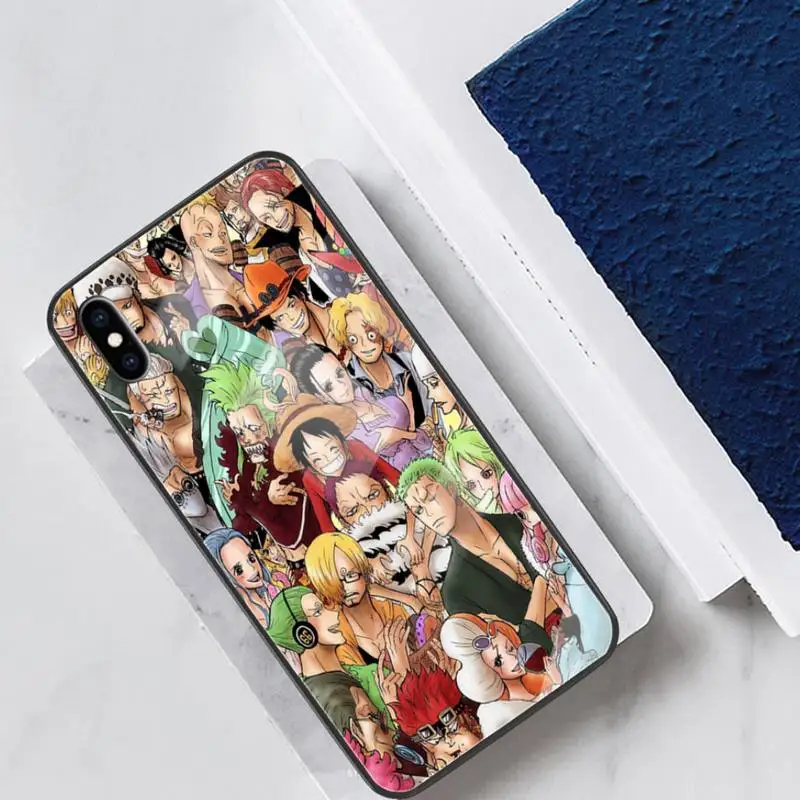 

Luffy One Piece Phone Case Glass For Iphone X XS XR 12 Mini 6s 7 8 PLUS 11 12 Pro Max XR Back Cover Carcasa Funda