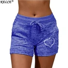 Шорты женские летние с заниженной талией и принтом в виде кошки