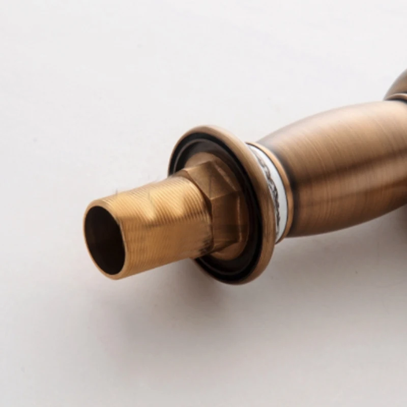 Антикварный латунный Смеситель для умывальника с одной ручкой смесители из