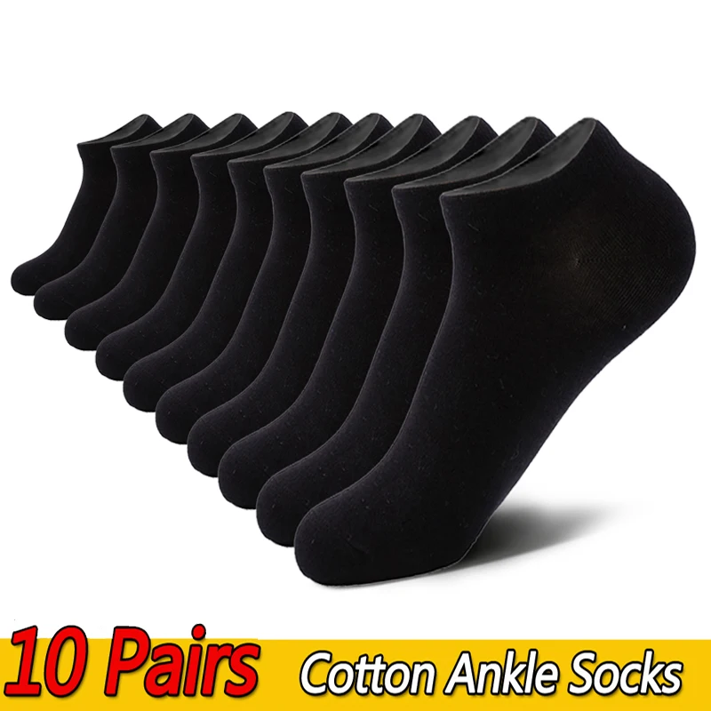 10 Pairs Ankle Socks Men Socks Low Cut Ankle Sock Men Short Socks Casual Sports Cotton Socks Men's No Show Socks Size 6-11