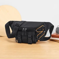 cnoles men chest bag leisure waterproof and hard wearing pvc sport crossbody outdoor shoulder bag daily picnic travel package