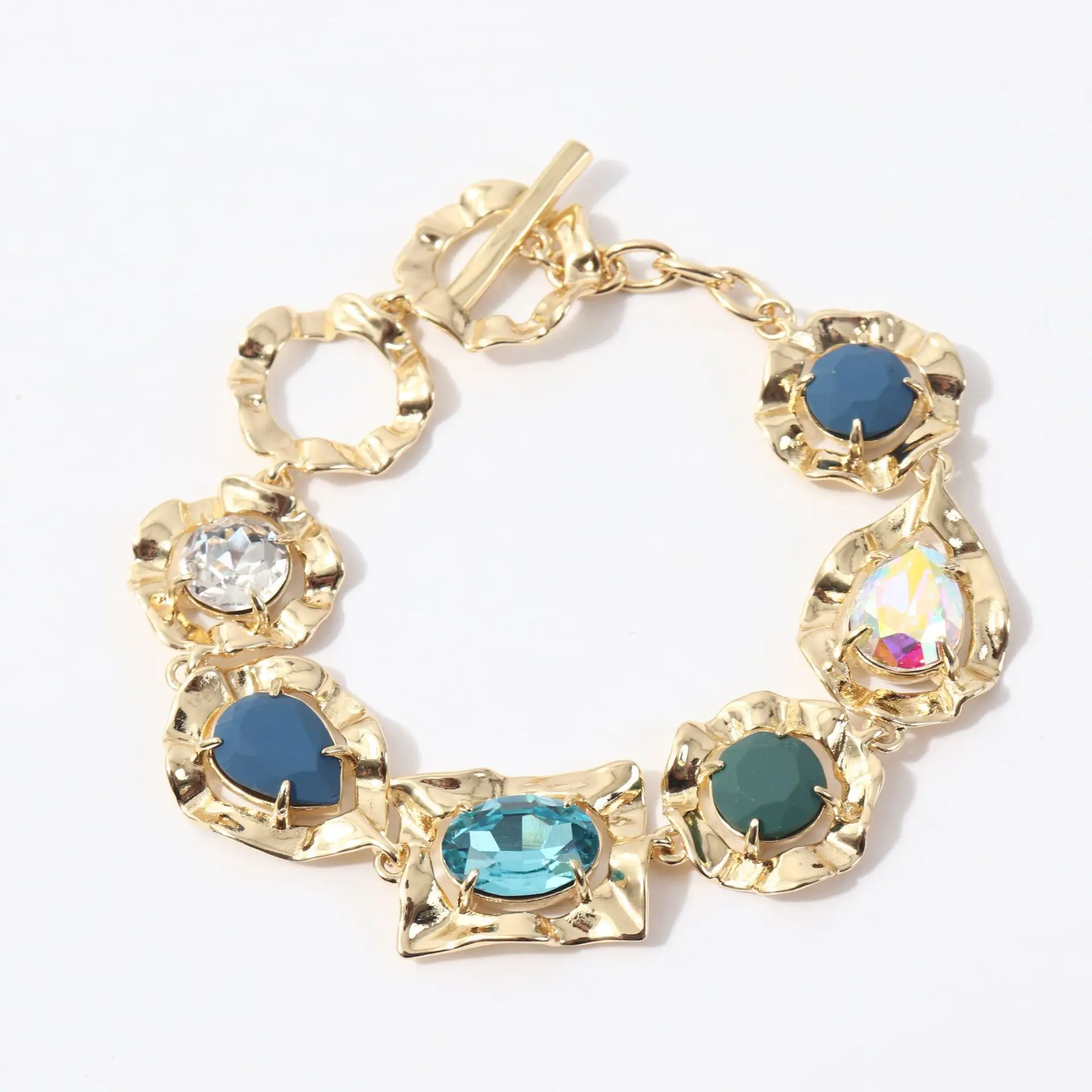 

Европейский и американский гениальный дизайн, большой драгоценный камень, разноцветный изысканный браслет