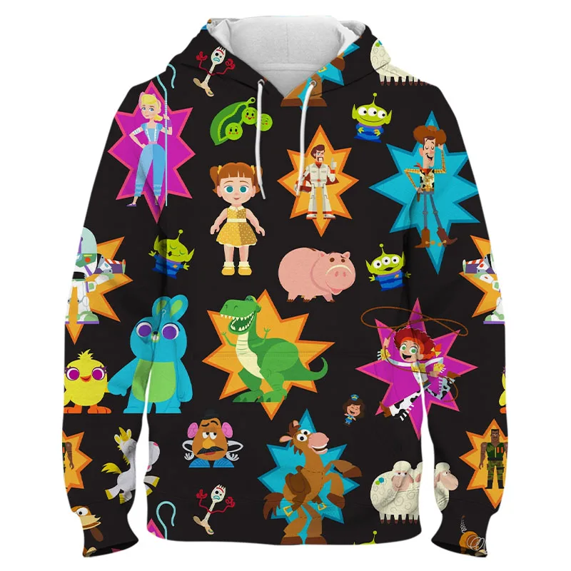 

2021 New Disney Cartoon Movie Toy Story Casual 3D Print Men Hoodie Anime Streetwear Kids Tops Oversized Male Women Sweatshirt