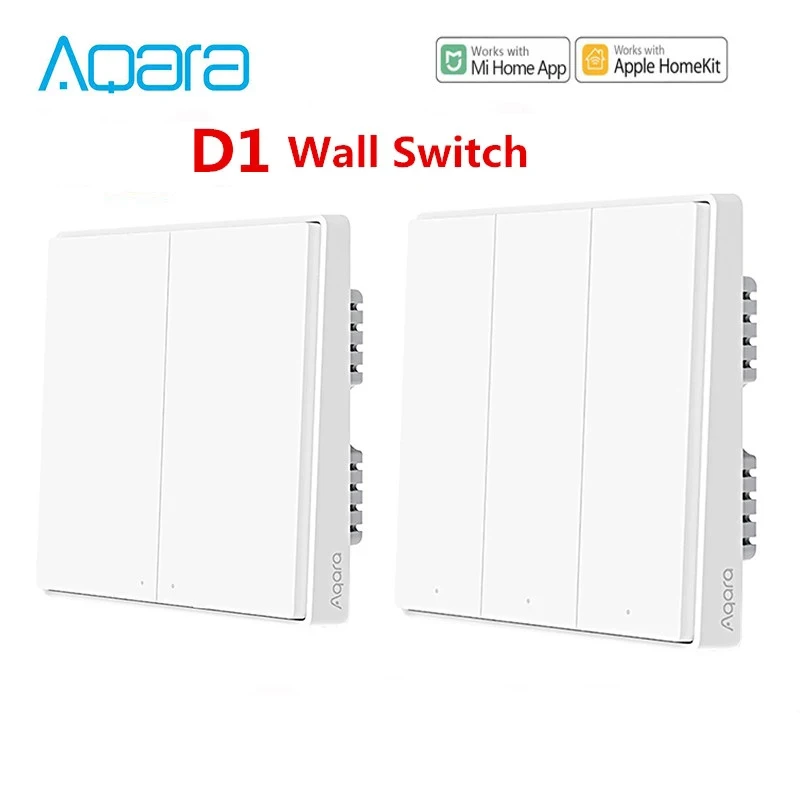 

Aqara D1 Smart Wall Switch ZigBee Light Remote Control Wireless Key Zero Line Fire Wire No Neutral 3 Key Switches Homekit