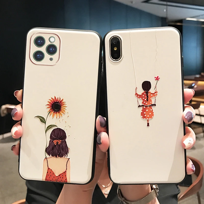 Для iphone 12 11 Pro 11Pro 12Pro Max 6 s 7 8 Plus 5 5s se 2020 чехол для X XS XR 8plus милый телефона девочек |