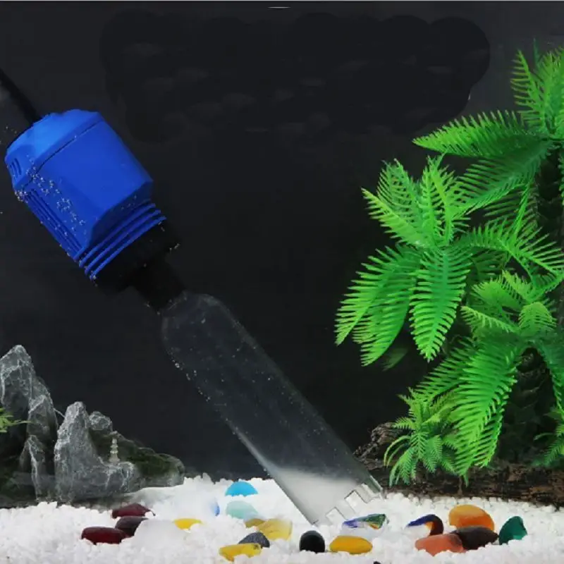 

220V Powerful Suction Aquarium Electric Syphon Operated Sand Washer Fish Tank Vacuum Gravel Water Pipe Siphon Cleaner Filter
