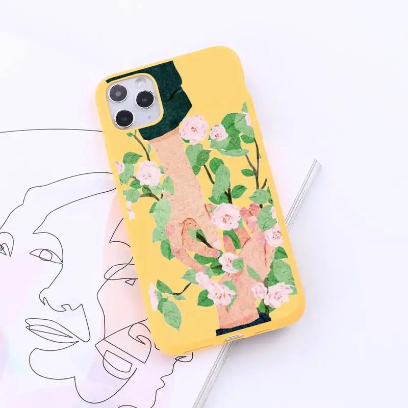 

Fashion hand Hold hands love beautiful Phone Case Candy Color for iPhone 6 7 8 11 12 s mini pro X XS XR MAX Plus