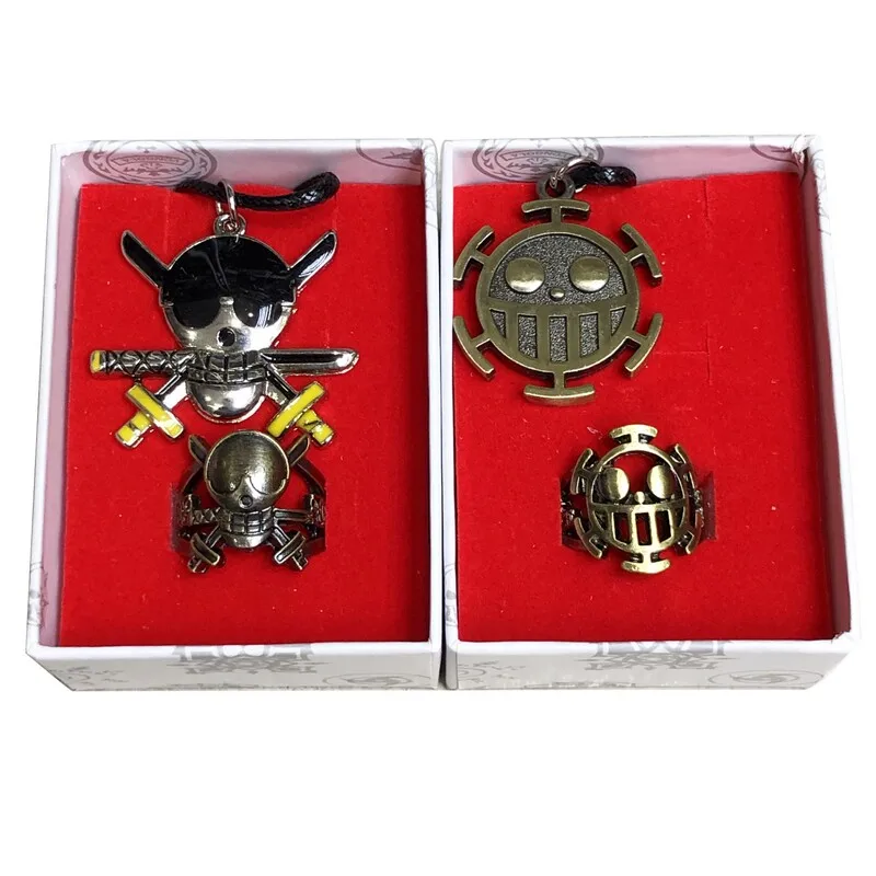 Цепочка с металлической подвеской Mihawk Trafalgar Law Luffy кольцо для косплея 2