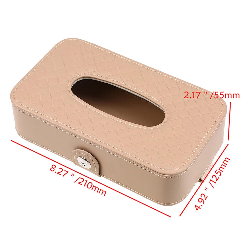 Тканевая коробка POSSBAY из микрофибры кожаная автомобильная для салфеток