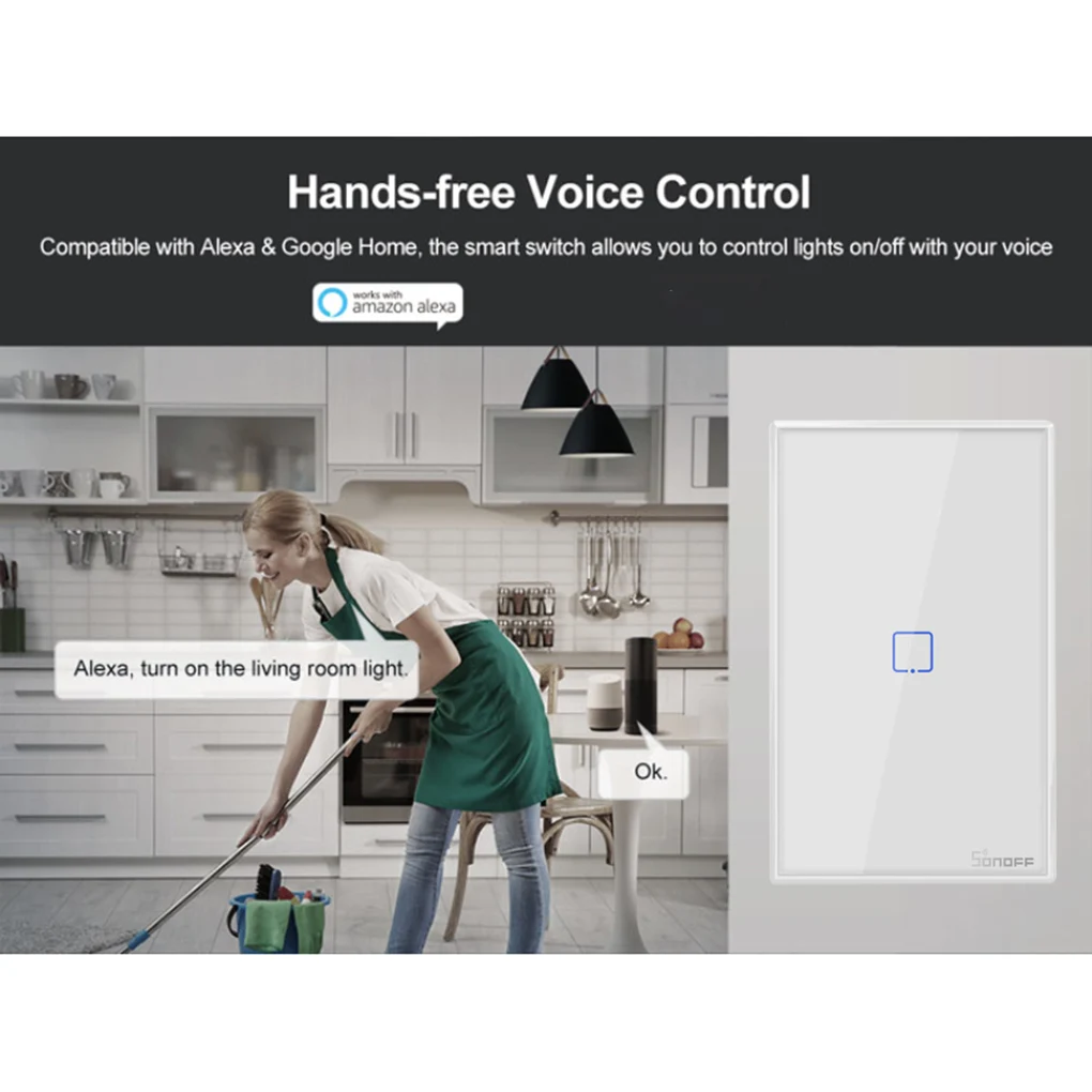 

SONOFF T0US TX Series Wifi Wall Switches Wireless APP Control Smart Wall Light Switch US Standard