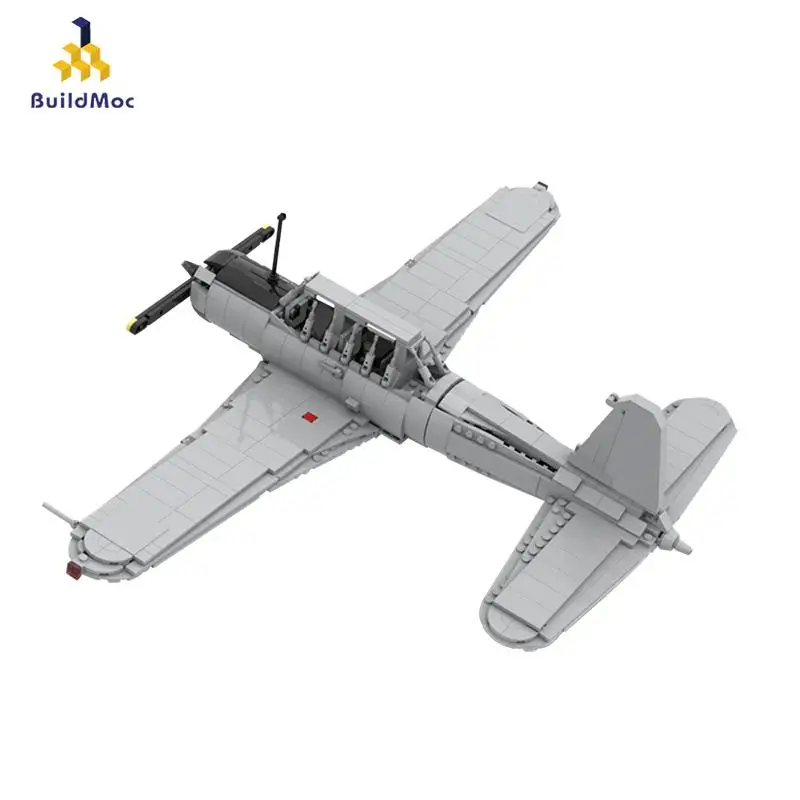 

Buildmoc военные Bt-13a истребитель войны авиации оружие модульный самолета ВВС строительный блок Модель Детская игрушка в подарок