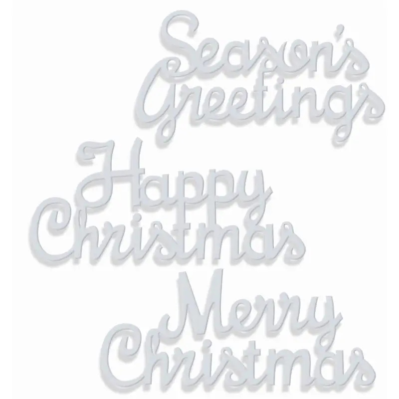 

2020 New Merry Christmas Seasons Greetings Words Metal Cutting Dies For Cut Paper Making Greeting Card Scrapbooking NO Stamps