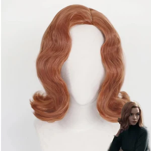 queens gambit 60s wig brown curly hair for women cosplay costume party retro style beth harmon wigs free global shipping