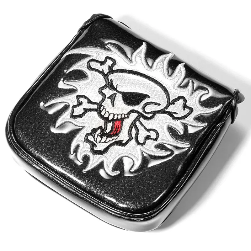 Новый чехол с изображением черепа клюшки для гольфа большой магнитной застежкой