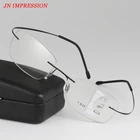 JN IMPRESSION титановые безободковые прогрессивные Мультифокальные очки для чтения, мужские очки с мультифокусом, очки для дальнозоркости и дальнозоркости 1,0-3