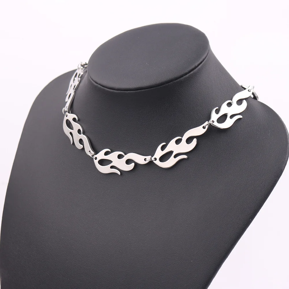 

Mental Flame Statement Necklaces Punk Hip Hop Rock Party Jewelry For Women And Men