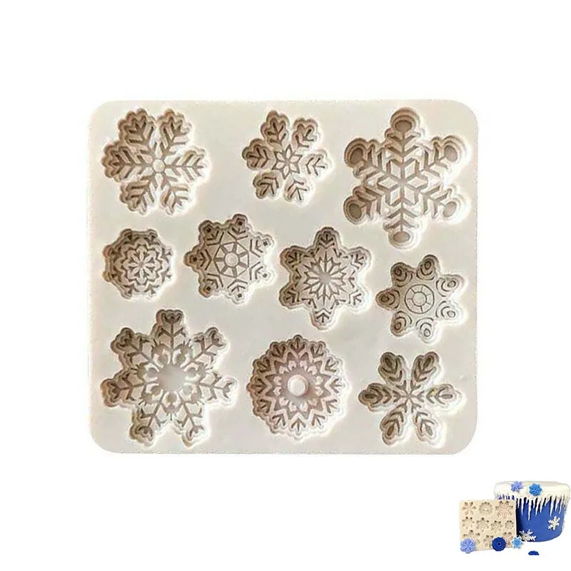 3D рождественские украшения снежинка шоколадвечерние ринка сделай сам помадка