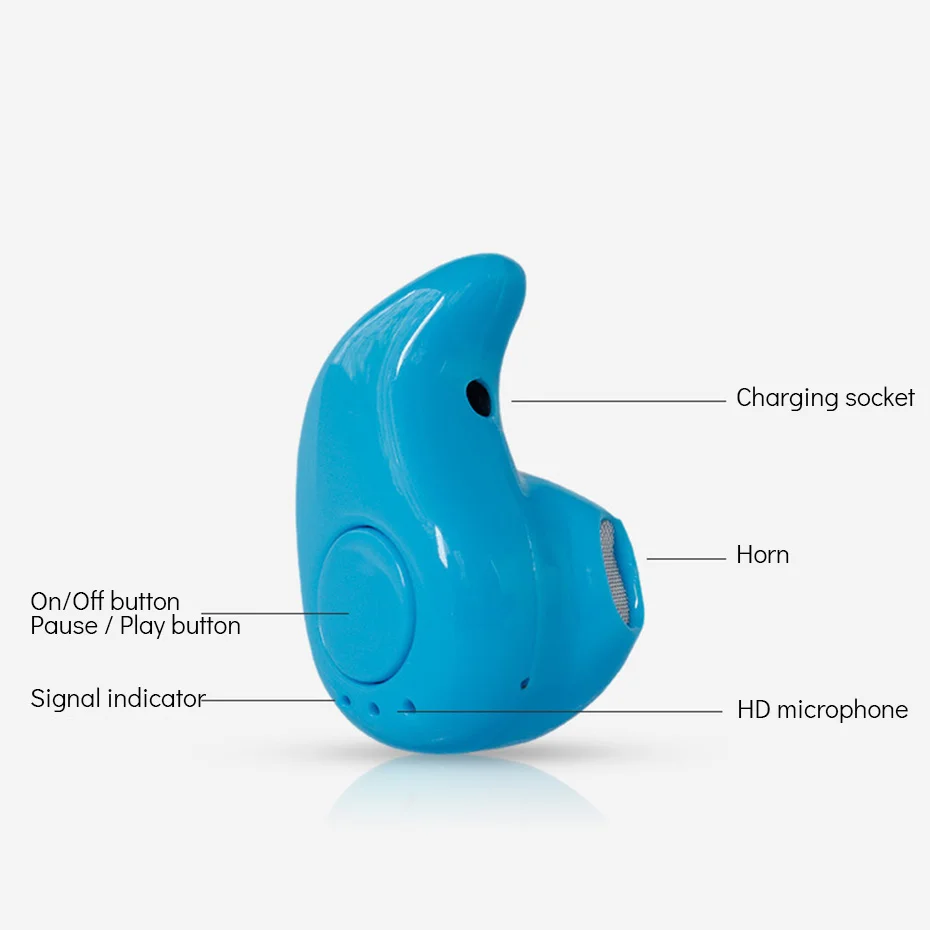 Мини беспроводные Bluetooth наушники в ухо Спортивная гарнитура с микрофоном для iPhone