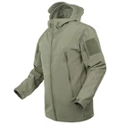 Мужская Военная Водонепроницаемая тактическая куртка из софтшелла, Мужская ветрозащитная армейская мягкая куртка, ветровка со съемным капюшоном