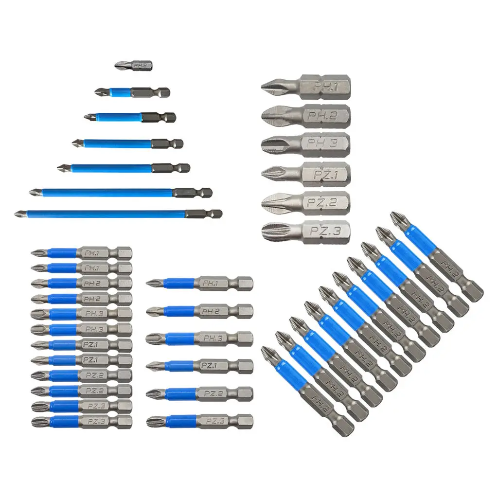 

Magnetic Drill Bit Durable Electric Anti-Slip Alloy Steel Drill Bit Set Handle Tool Screwdriver Bit for Home Garden