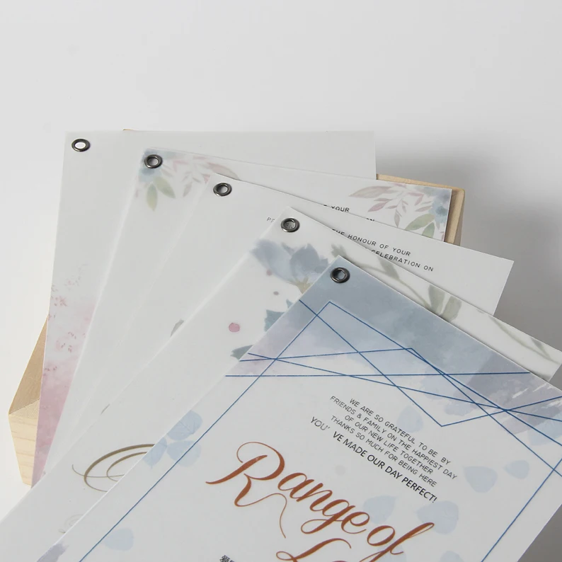 20pcs Sulfuric acid paper translucent contracted card birthday thank you invitation tags custom printing | Дом и сад