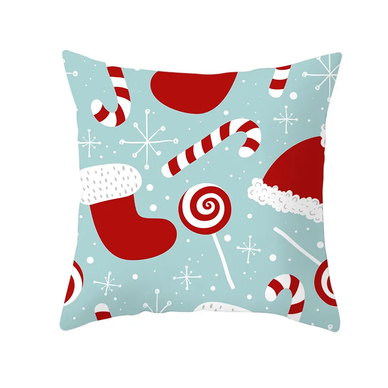 

Merry Christmas Decorated Pillowcase Sofa Cushion Case Bed Pillow Cover Home Decor Car Cushion Cover Cute Pillow Case 45*45cm