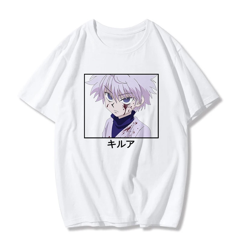 Футболка Hunter X kilua женская с круглым вырезом повседневный топ японским аниме