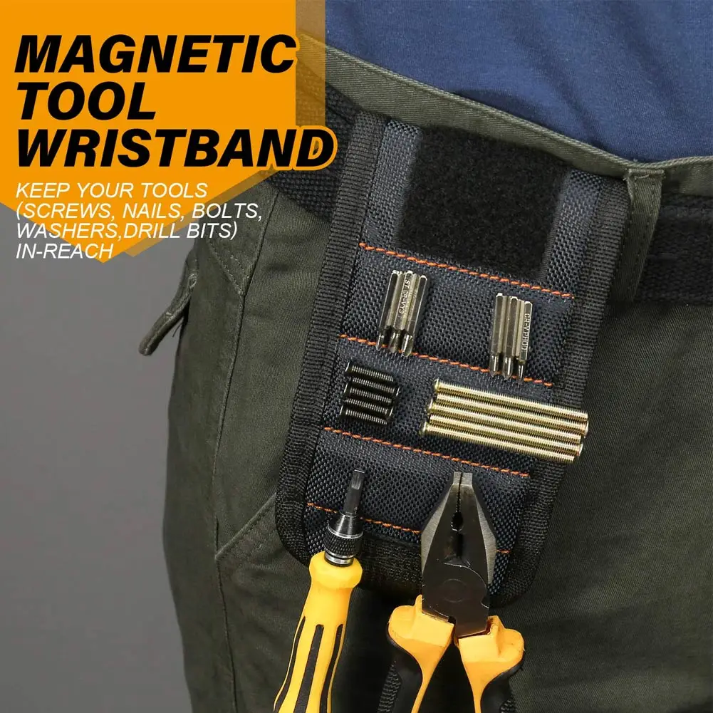 

Newly Strong Magnets Wristband Holding Tools Nails Screws Drill Bits for Men Father Handyman XSD88