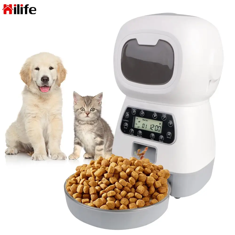 

Stainless Steel Bowl 2 Ways Power Supply EU Plug Smart Food Dispenser For Cats Dogs 3.5L Automatic Timer Pet Feeder Pet Supplies