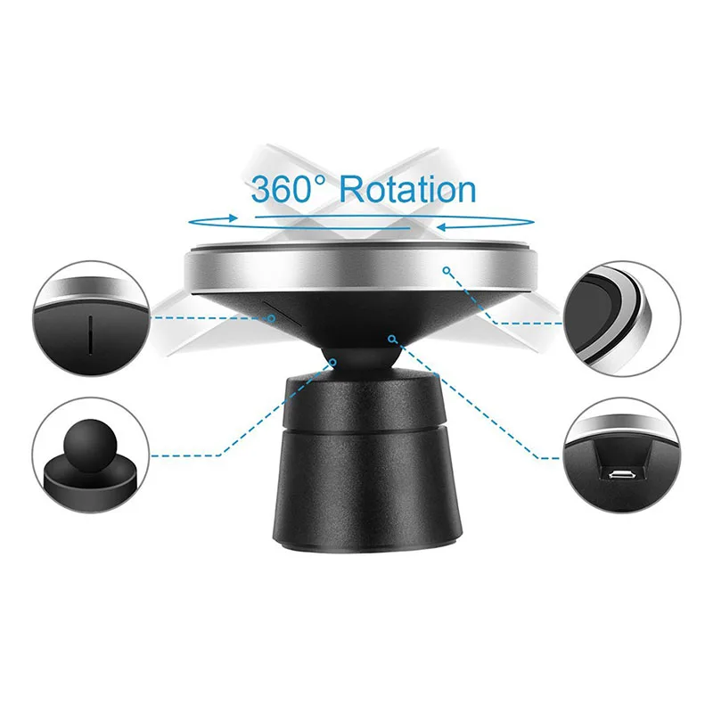 Магнитное автомобильное беспроводное зарядное устройство с креплением для Iphone 8