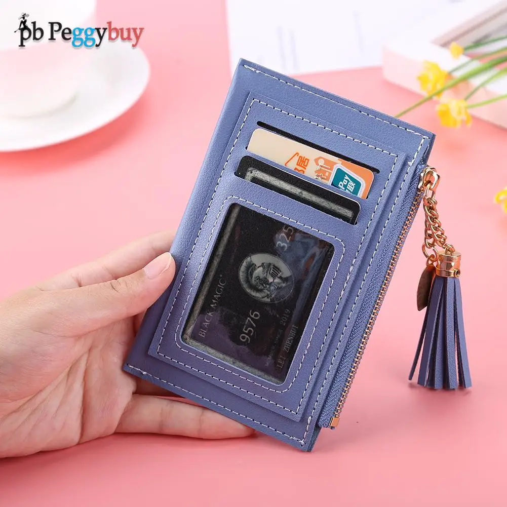 Модный женский кошелек из искусственной кожи многослойный держатель для карт