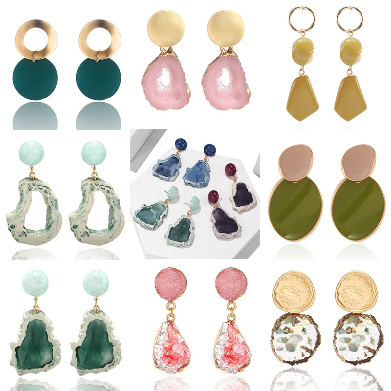 

Fashion Earrings For Women 2019 Statement Earrings With Stones Vintage Handmade Hanging Earrings Indian Jewelry Bohemian Gift