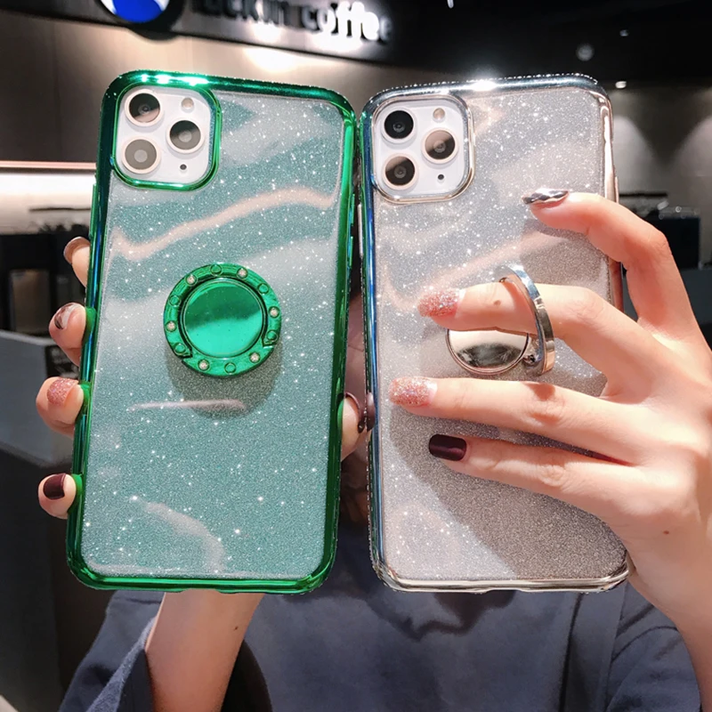 Блестящий чехол для телефона iPhone 12 Pro 11Pro Max X XS Xr 8 7 6 Plus мягкий силиконовый накладка