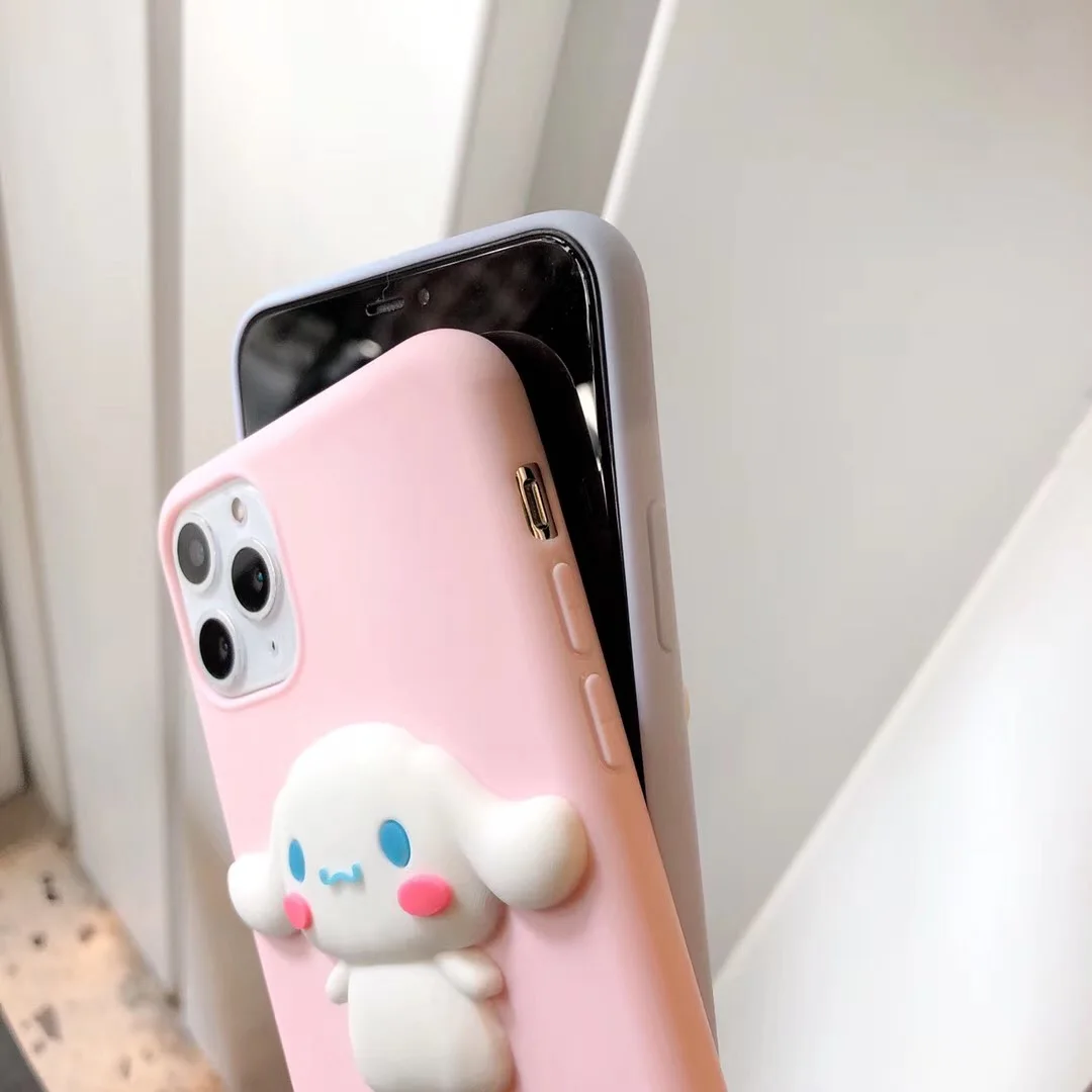 Милый мультяшный детский силиконовый 3D чехол Cinnamoroll для телефона iPhone 6 6s 7 8 Plus 11 Pro X