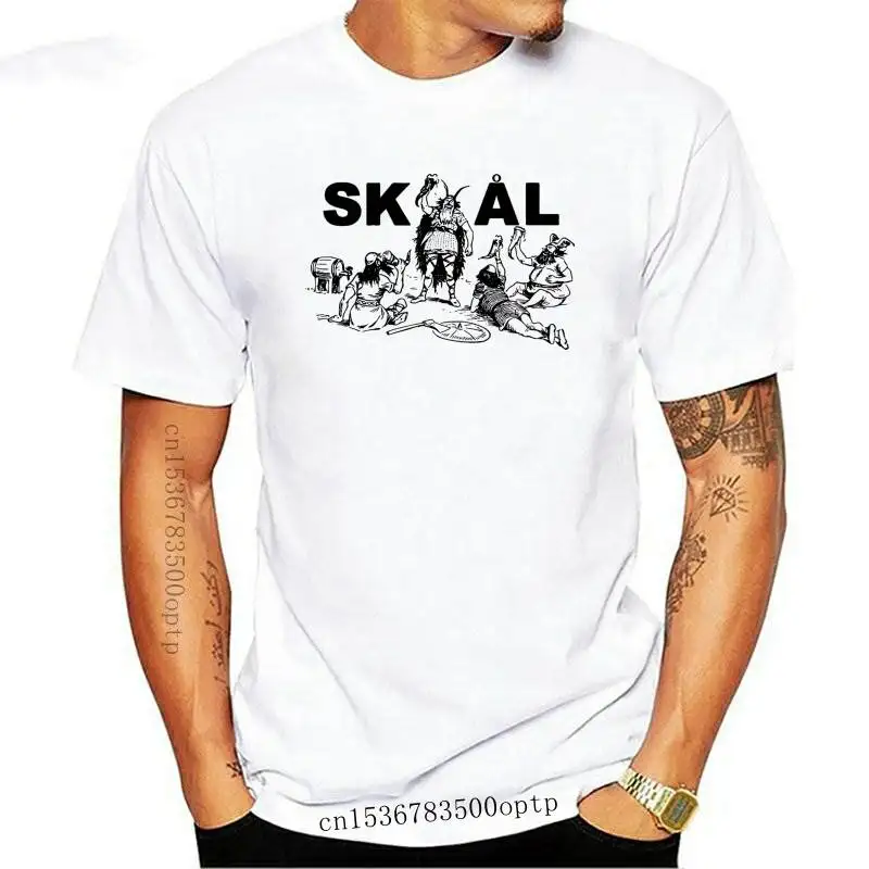 Новинка Мужская футболка Skol Vikings Viking Skal Норвегия Дания Швеция скандинавские