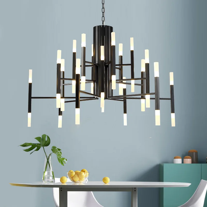 Постмодернистская железная акриловая Люстра для гостиной выставочного зала